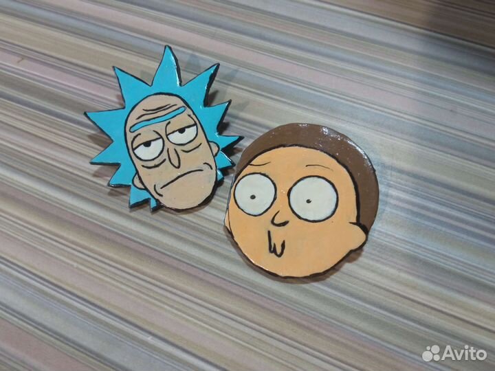 Значки Рик и Морти 2шт
