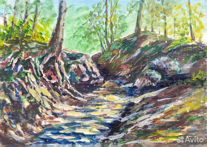 Картина пейзаж акрилом