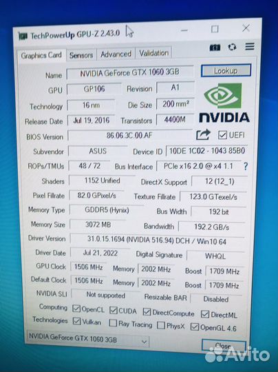 Gtx 1060 3 gb