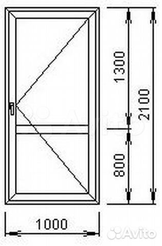 Пластиковая дверь 1000*2100мм