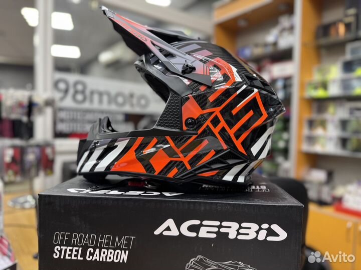 Acerbis Steel Carbon Шлем для мотокросса (L 59-60)