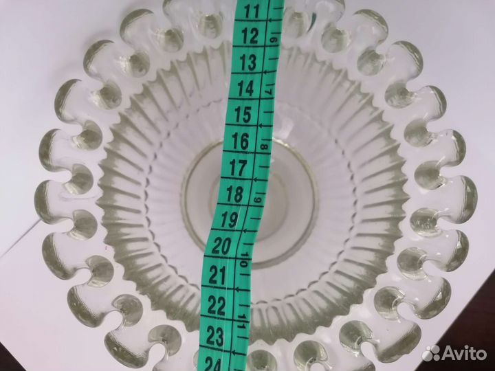 Ваза для фруктов, толстое стекло, СССР