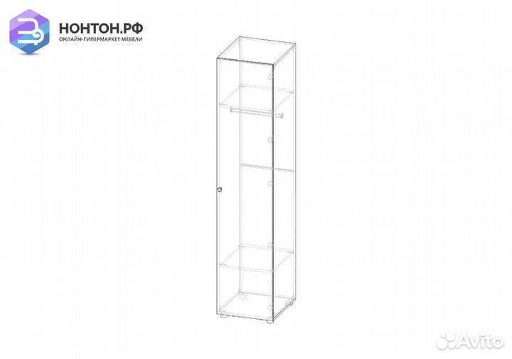 Пенал Мийа-3А ясень шимо светлый / белая шагрень