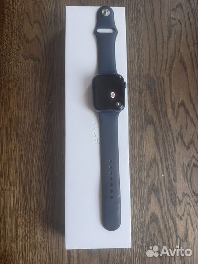 Часы apple watch 7 45 mm blue