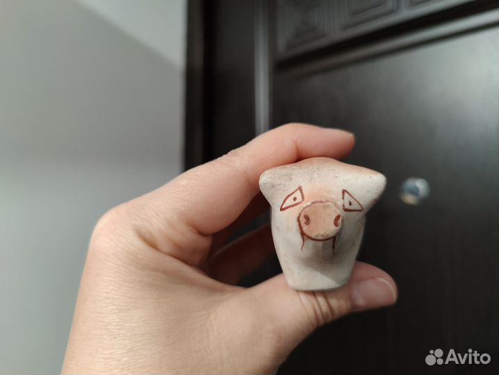 Статуэтка поросёнок свинка фарфор СССР бисквит