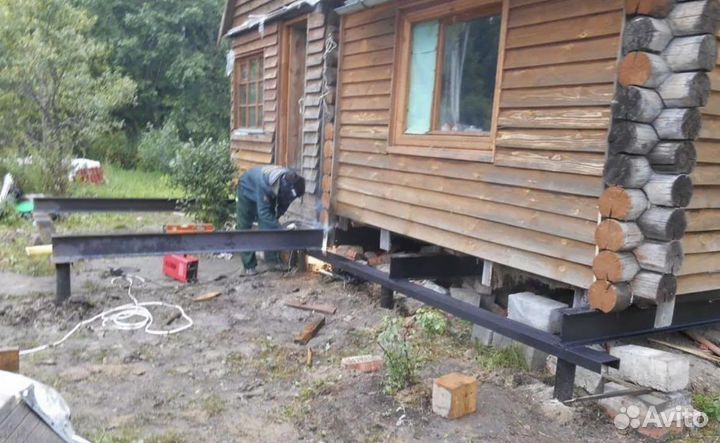 Замена венцов подъем домов