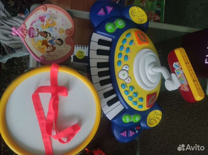 Детские игрушки, пианино барабан