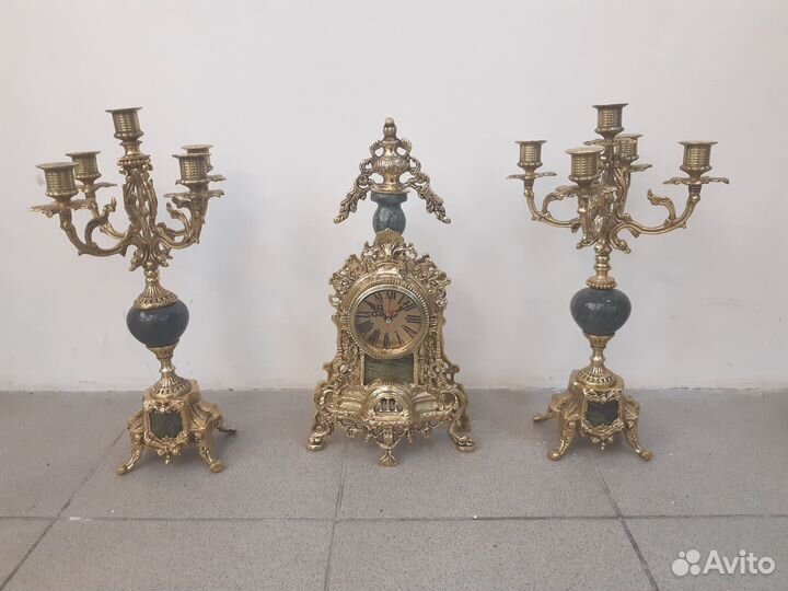 Канделябры из бронзы с ониксом