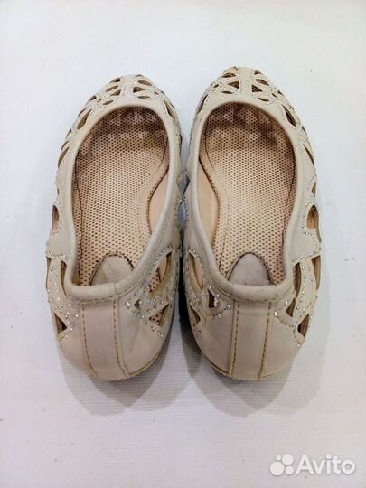 Балетки ажурные с блёстками 39 размер