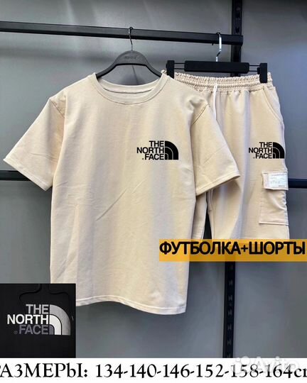 TNF.Футболка+ шорты, новый костюм. Рост 134-164