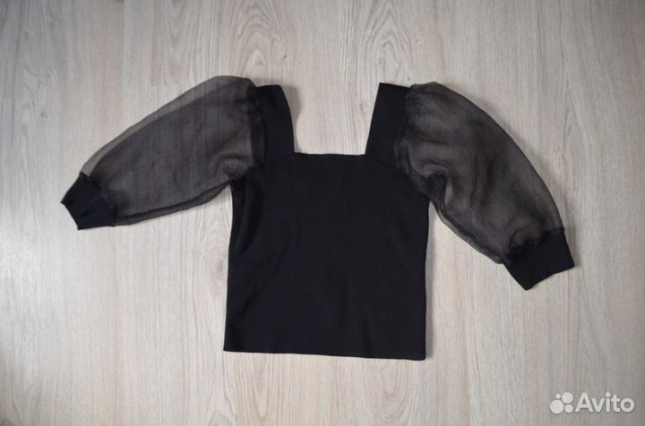 Топ чёрный mango