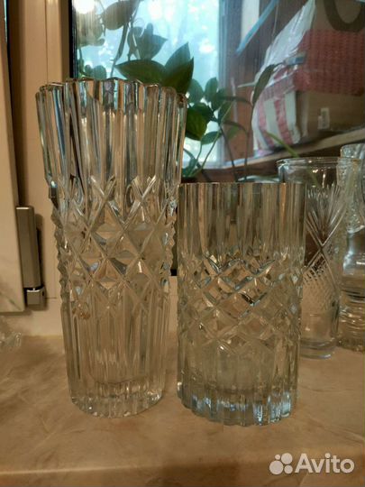 Хрусталь СССР, вазы, конфетница, блюдо