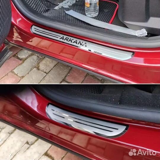 Накладки на пороги Renault Arkana / Рено Аркана 2018-2022 г.в