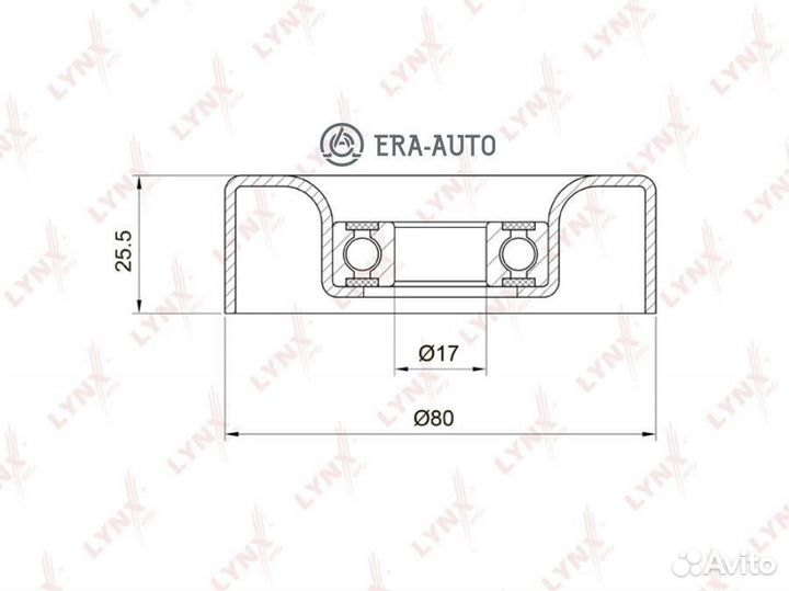 Lynxauto PB5002 Ролик натяжной приводного ремня