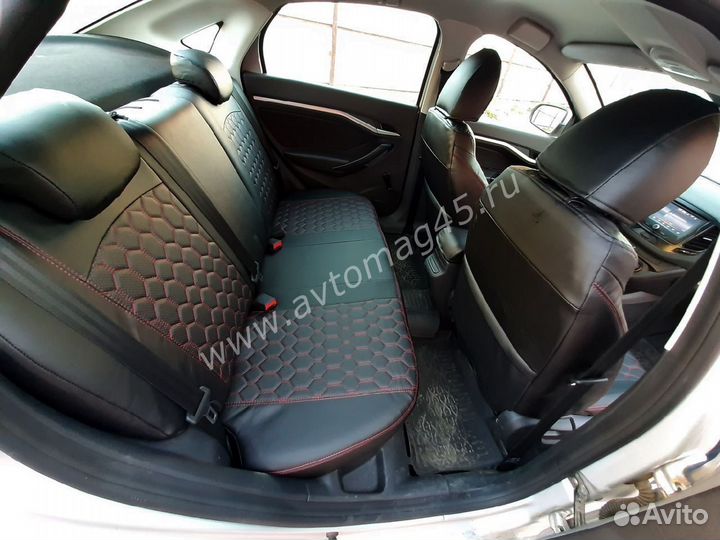 Авточехлы LADA Vesta Vesta Sw экокожа соты