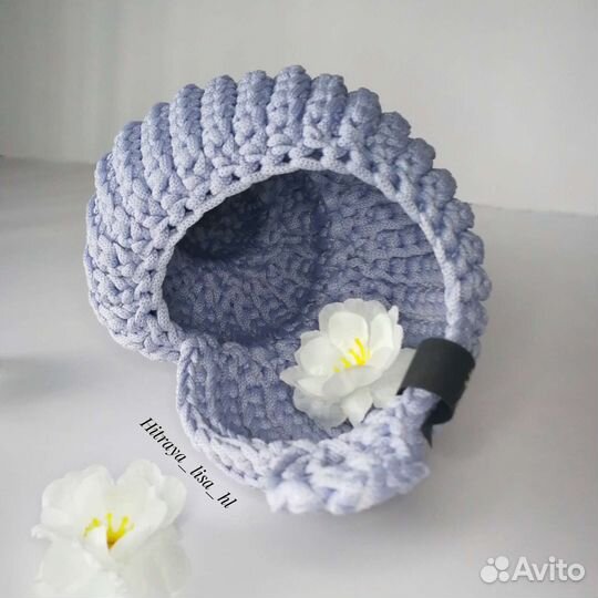 Ракушка вязаная.Элемент интерьера.Корзинка ракушка