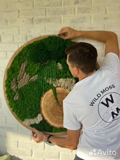 Панно из стабилизированного мха