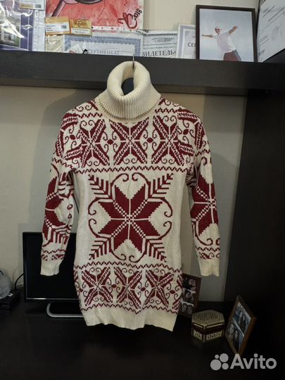 Платье свитер шерсть