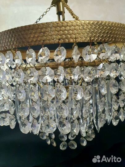 Винтажная Люстра хрустальная чехословакия СССР
