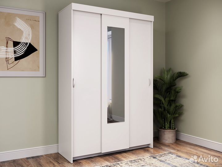 Шкаф-купе белый (новый)