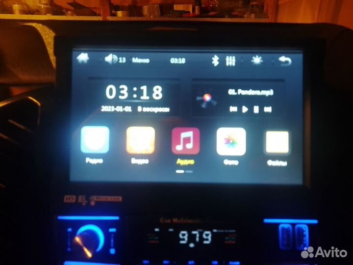 Автомагнитола Pioneer 1din с выдвижным экраном