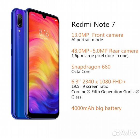 Смартфон Xiaomi Redmi Note 7 4/64 гб
