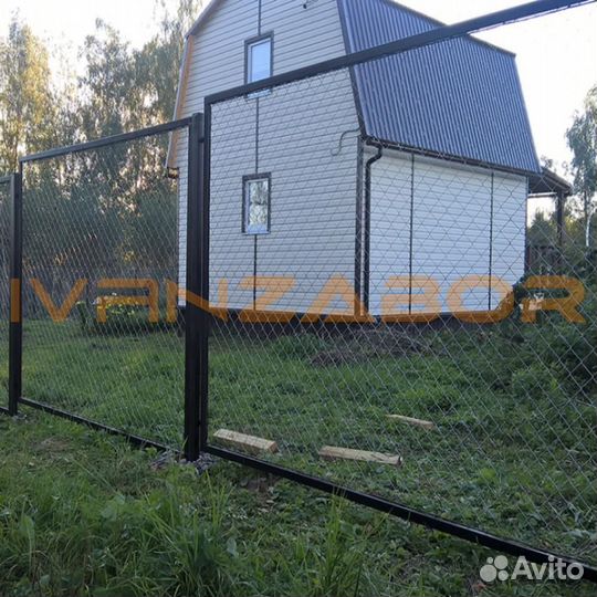 Забор из сетки рабицы в Заволжске