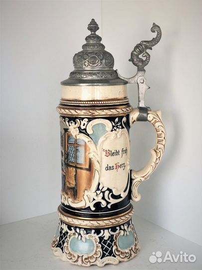 Немецкая,пивная кружка. Антикварная. 0,5 л