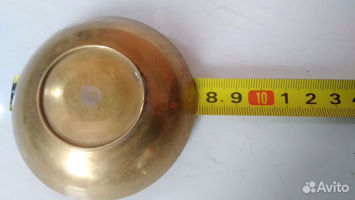 Блюдце бронзовое иудаика семисвечник