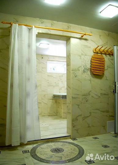 Баня на дровах с бассейном