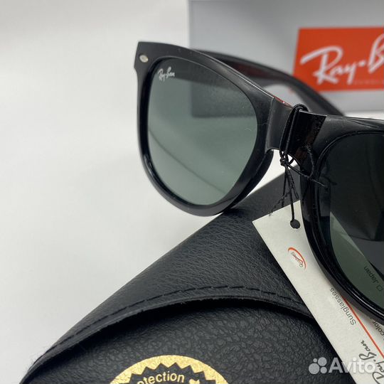 Очки ray ban wayfarer 2140 black глянец стекло
