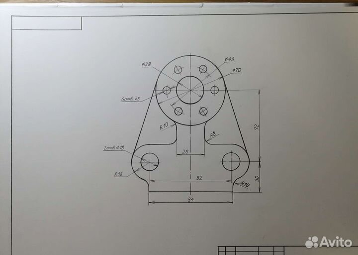 Чертеж карандашом от руки
