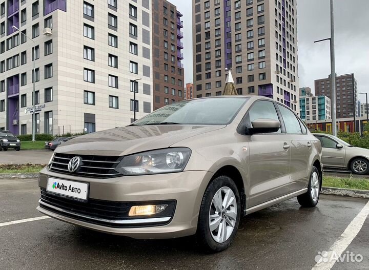 Volkswagen Polo 1.6 AT, 2016, 124 000 км