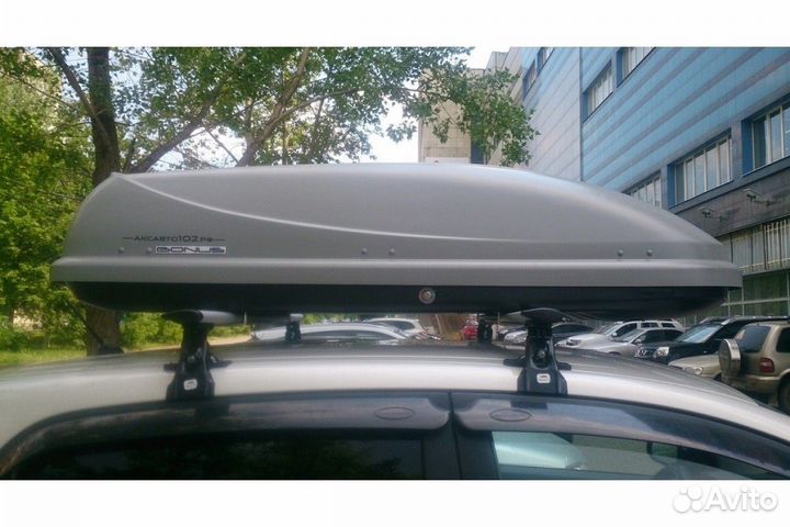 Автобокс на крышу для сноуборда/лыж