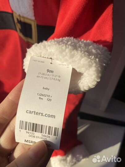 Новый Santa Carter’s Комбинезон / Костюм Санты 9M