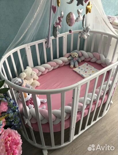 Бортик коса в кроватку