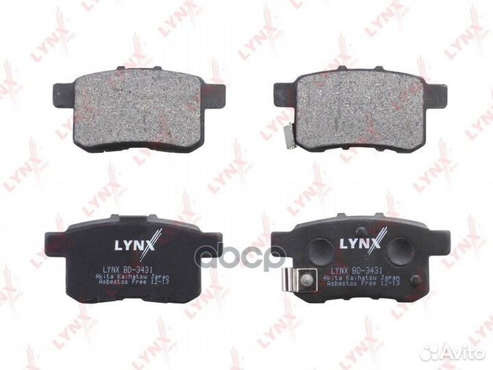 Колодки тормозные дисковые зад BD3431 lynxauto
