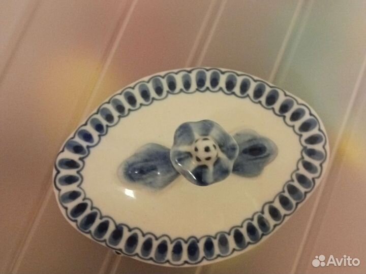 Туалетная коробочка Гжель СССР