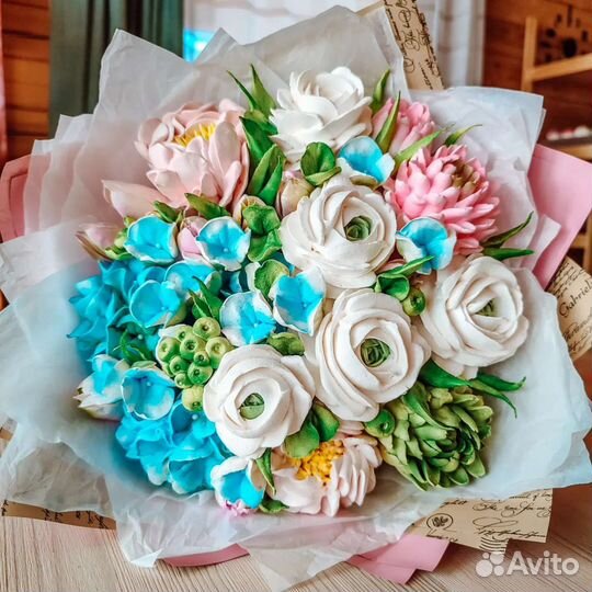 Зефир. Цветы из зефира. Букеты