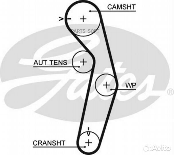 Gates 5445XS Зубчатый ремень привода грм PowerGrip