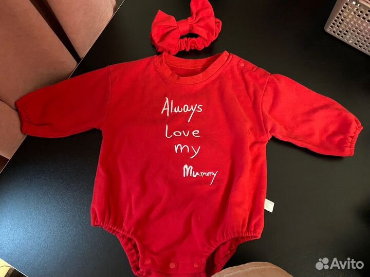 Модная толстовка-боди для девочки 80-86