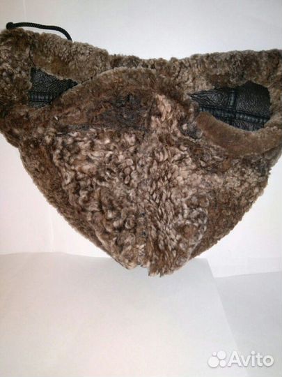 Шапка, натуральная кожа, мех