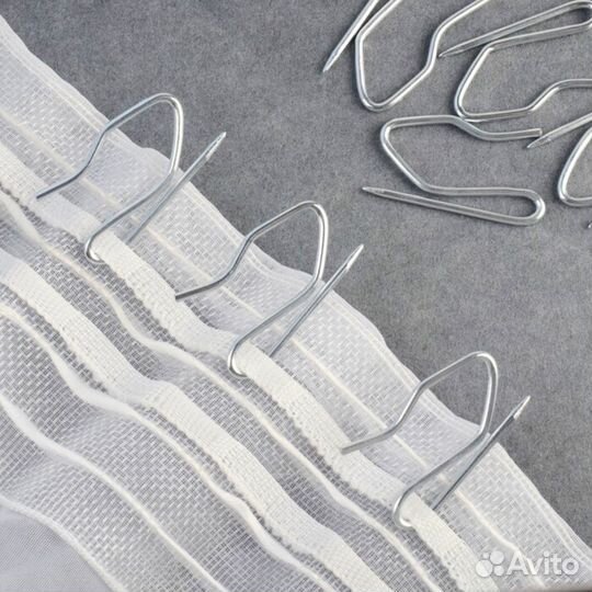 Крючки для штор металл - набор 10 штук