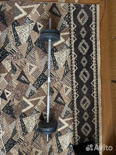 Гриф с блинами