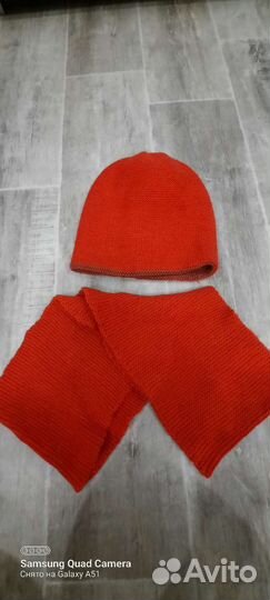 Шапка женская вязаная со снудом