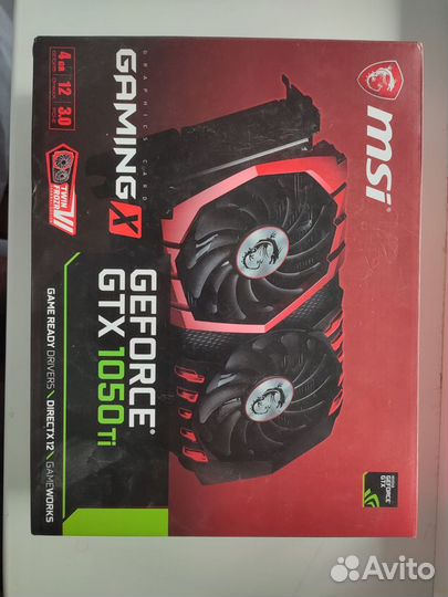 Видеокарта MSI geforce GTX 1050 ti gaming X 4G