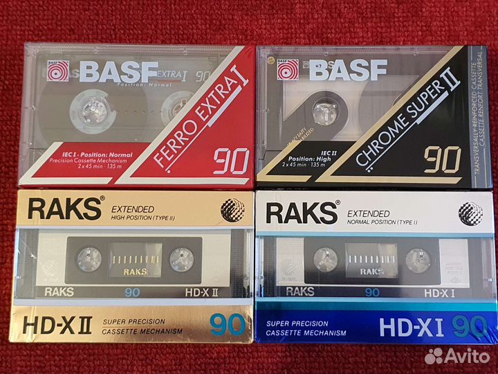 Аудиокассеты новые Basf, Raks, maxell