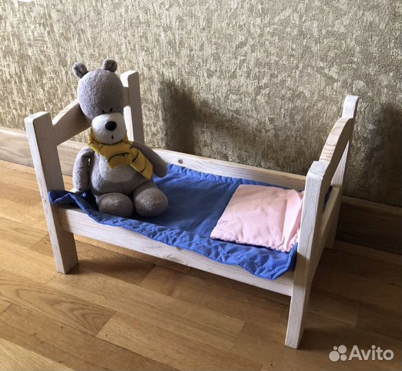 Детская кроватка для кукол деревянная стиль IKEA