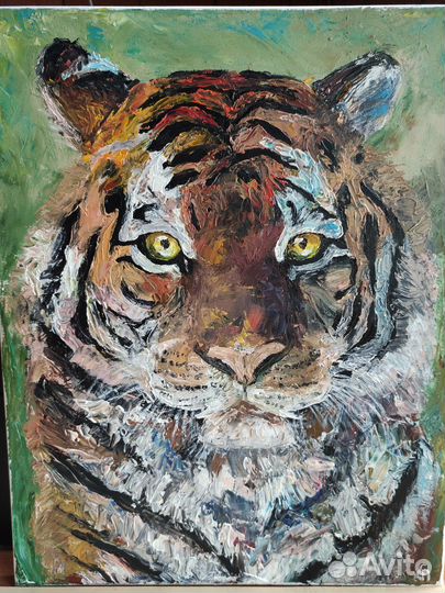 Картина маслом на холсте Тигр