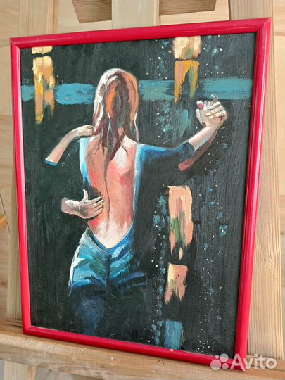 Картина маслом на холсте - Танец в темноте